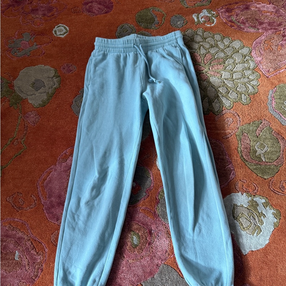 Tna Light Blue Ribbed Sweatpants - Picture 2 of 3